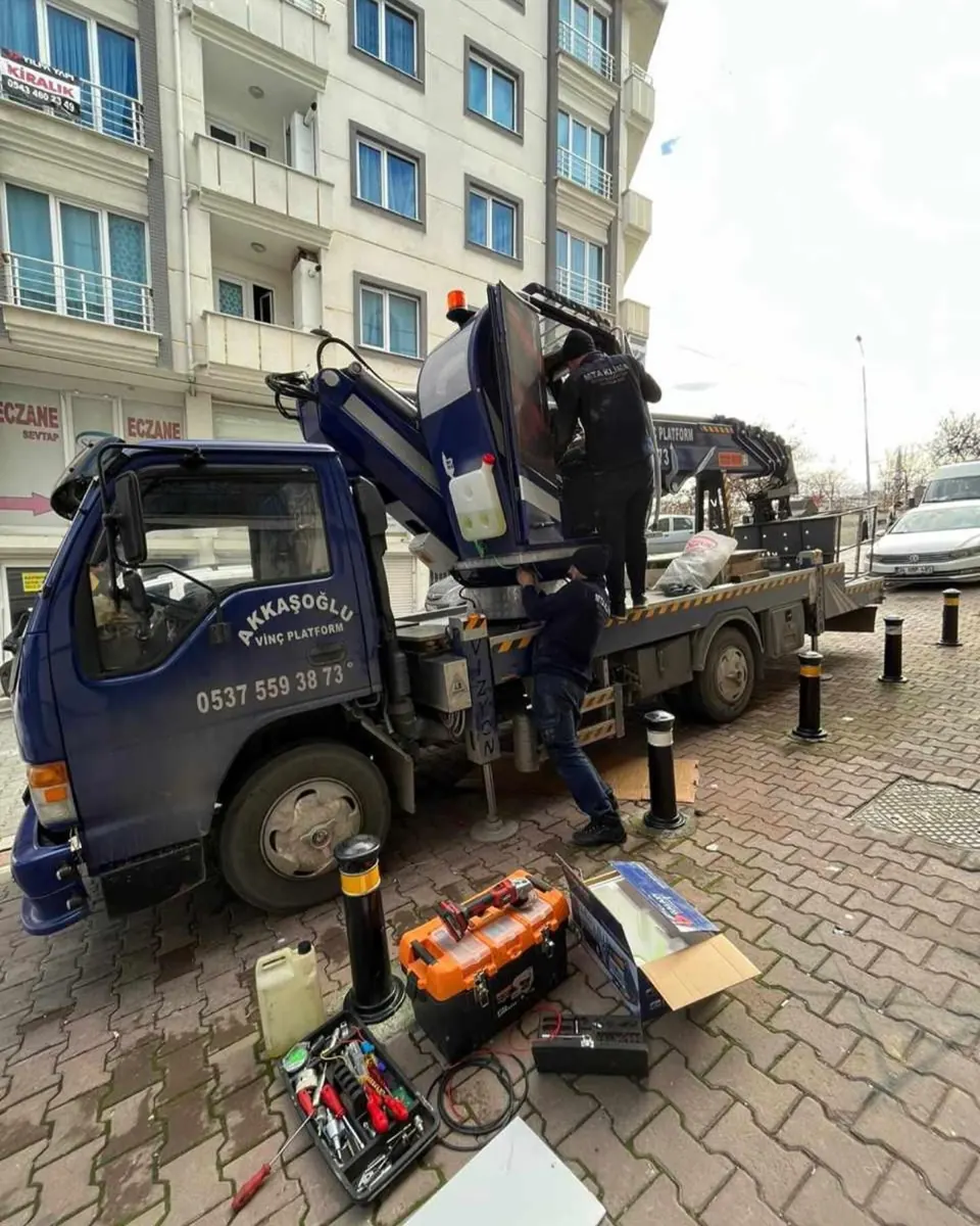 Sepetli vinç kabinine sabit dizel ısıtıcı montajı 7