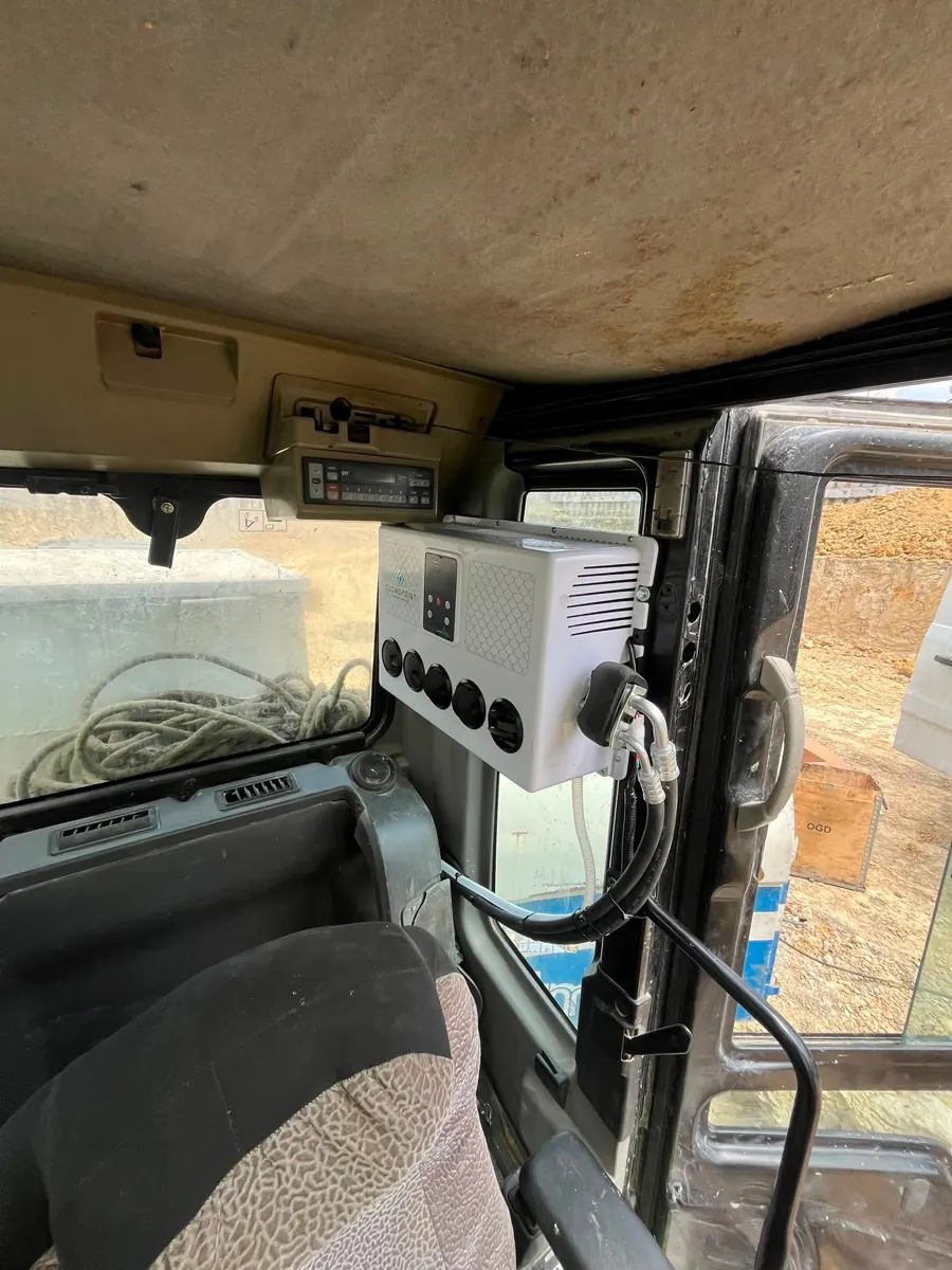 Soilmec SR 60 fore kazık makinesine elektrikli split klima montajı 1