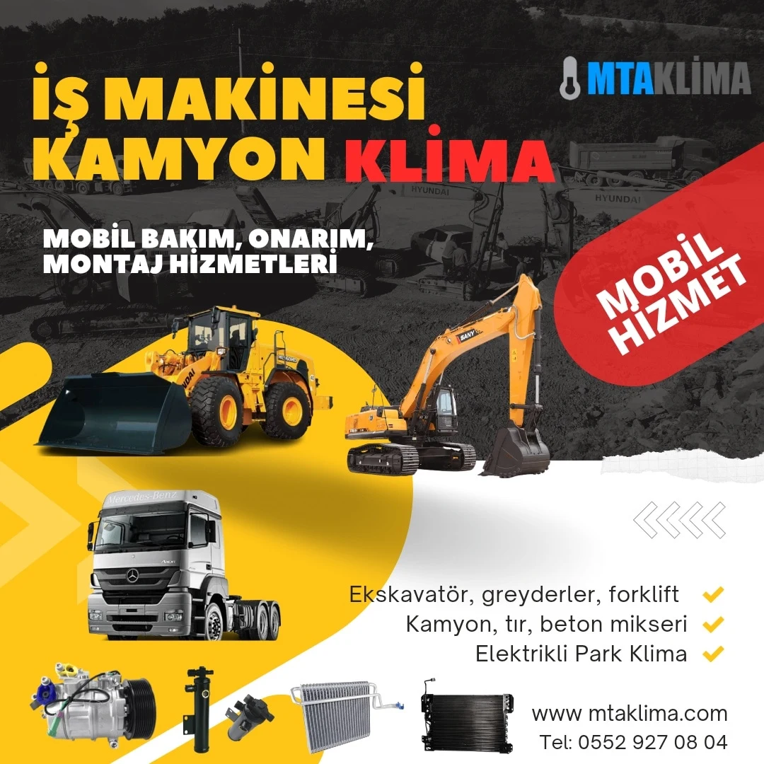 Yerinde İş Makinesi, Kamyon ve Araç Klima Bakım, Onarım Servis